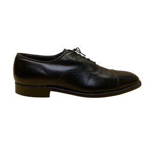 Johnson & Murphy Men’s Black Leather Cap Toe Oxford Dress Shoes Size 10.5 B